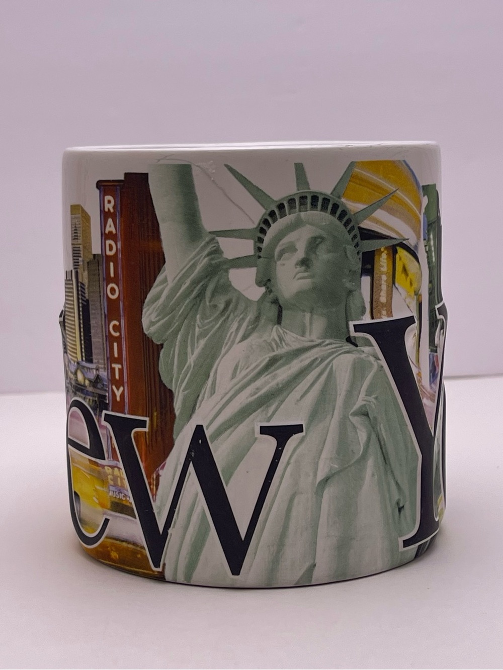 New York City Jumbo Raised Texture Full Color 18oz Coffee Mug Cup Americanware